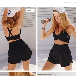 Free People Movement The Way Home Shorts Black Size Small